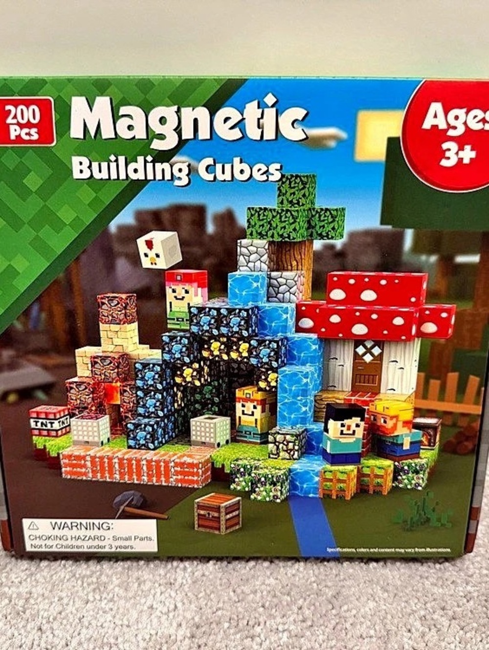 Magnetic Building Cubes 200-Piece Building Set Ages 3+